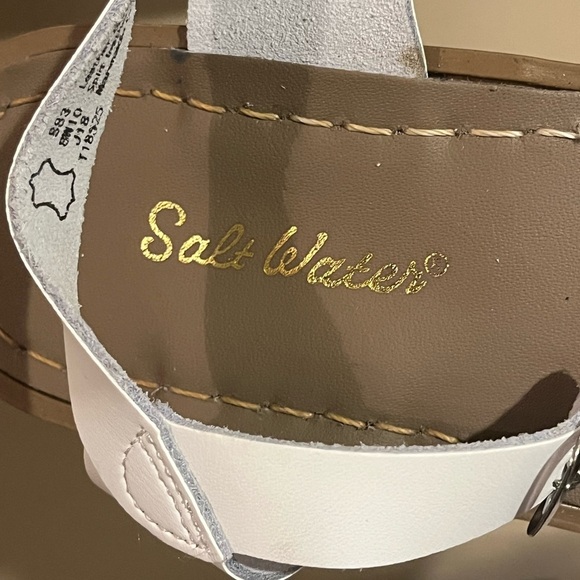The Saltwater Sandals in white, size 8Wide - Picture 2 of 6